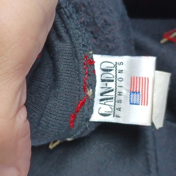 Can-do Fashions vintage button sweatshirt/jacket, martini glasses, made in USA - Picture 5 of 6